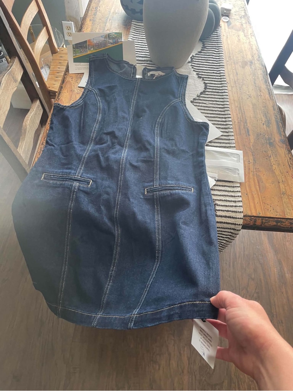 REVOLVE Dark Blue Denim Pinafore Dress for Girls